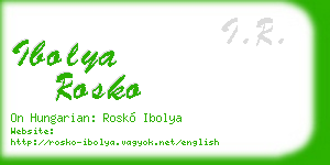 ibolya rosko business card